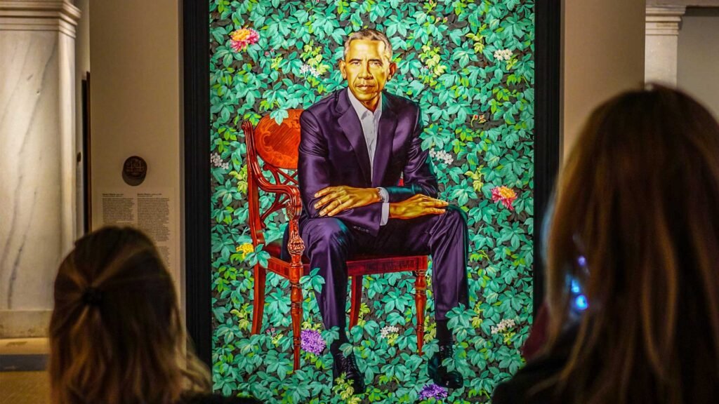 Portrait of Barak Obama.